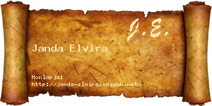 Janda Elvira névjegykártya